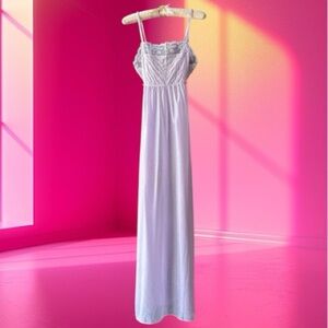 VTG Undercover Wear Purple Metallic Sheen Nylon Lace Slip Dress Size M